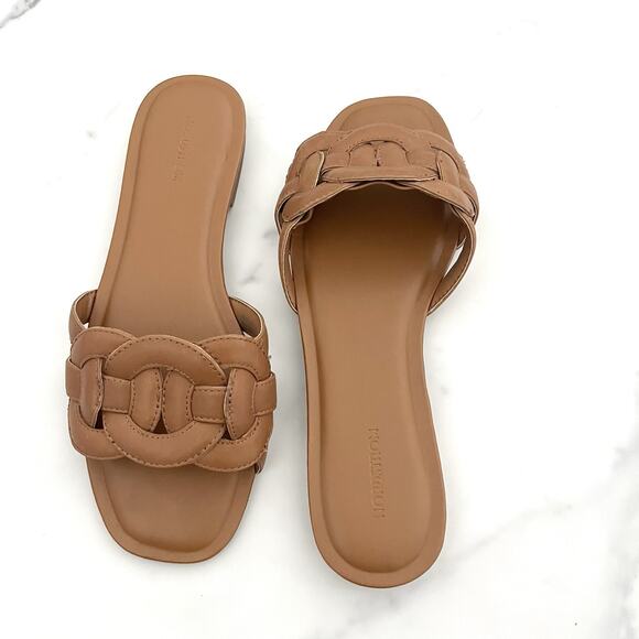 Nordstrom Carolina Slide Tan Toffee Size 8 Sandals classic coastal boho chic - Picture 6 of 12